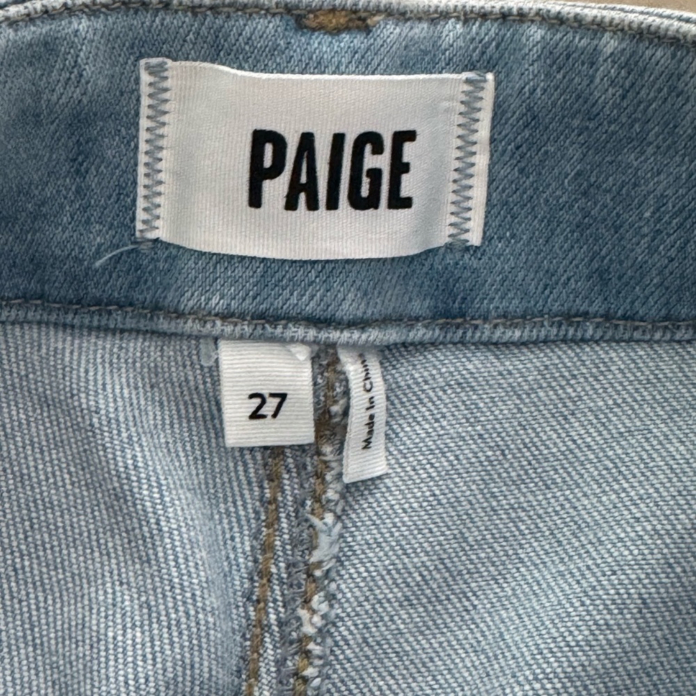 PAIGE Light Blue Wide-Leg Denim Jeans - Picture 3 of 6